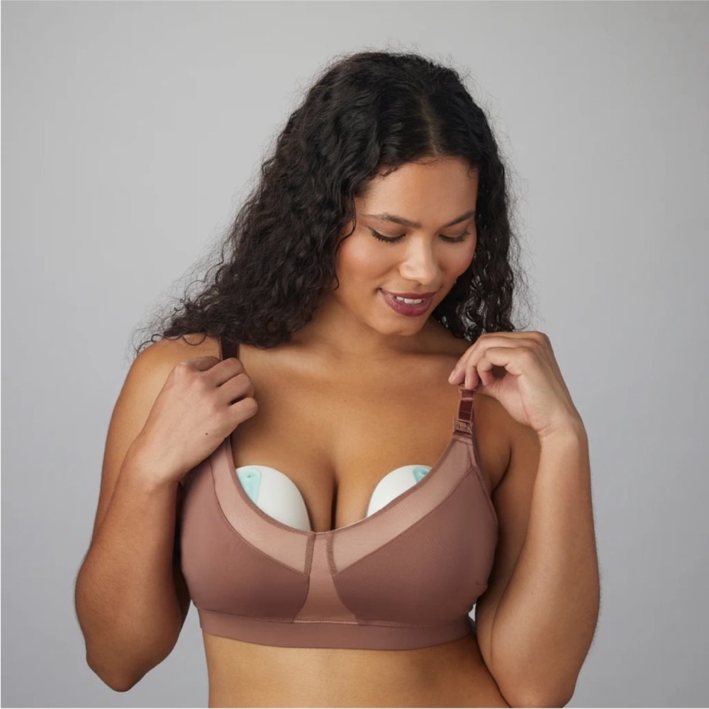 NWT Willow Dairy Fairy Daily Pumping Maternity/Nursing Bra Nutmeg Brown Large